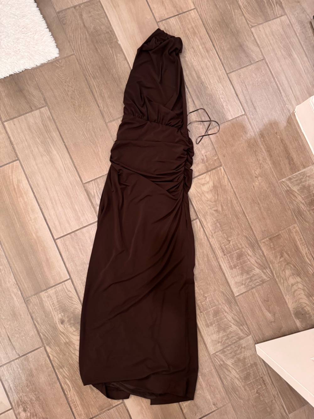 Zara Chocolate Brown Halter Dress